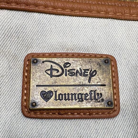 Disney x Loungefly Heart Logo Little Mermaid Ariel Bleached Canvas Denim Tote - Picture 8 of 14